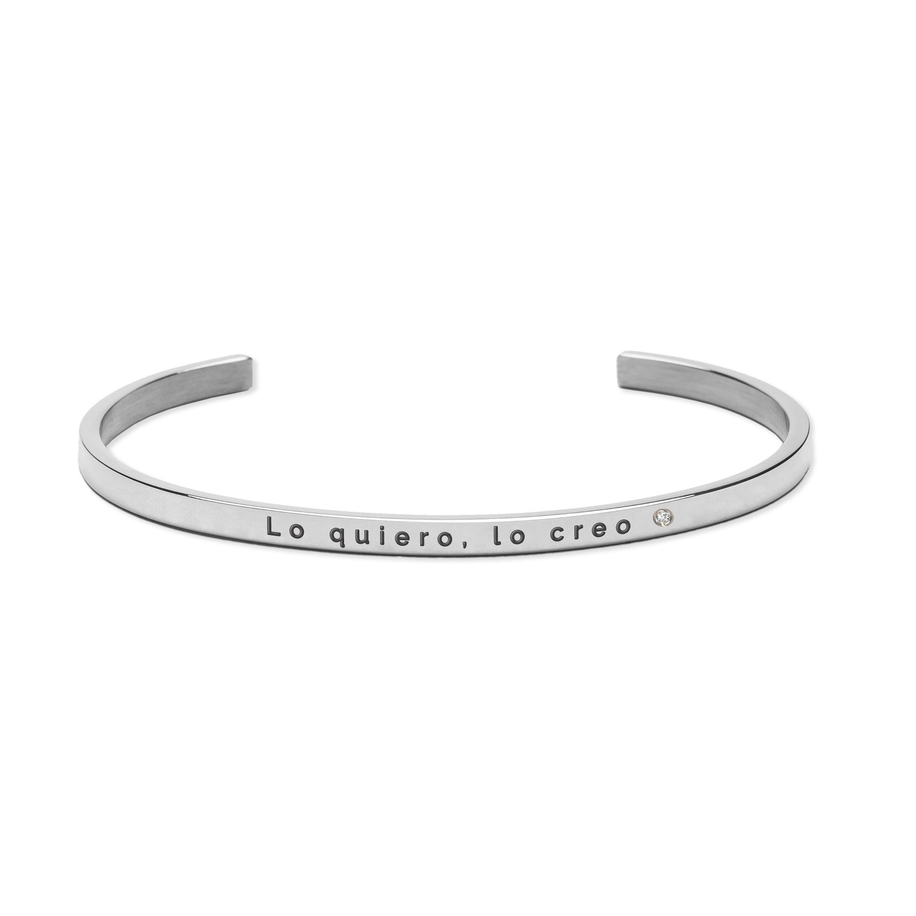 Pulsera Grabada "Lo quiero, lo creo" - Acero I Inoxidable I Hipoalergénico