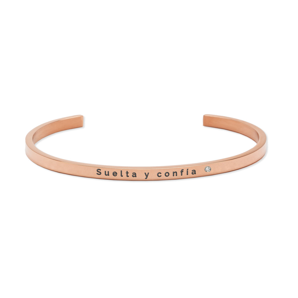 Pulsera Grabada "Suelta y confia" - Acero I Inoxidable I Hipoalergénico